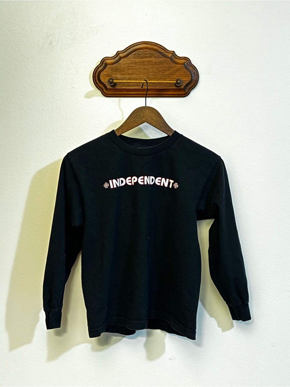 Independent Kids' Black Long-Sleeve Tee with Logo